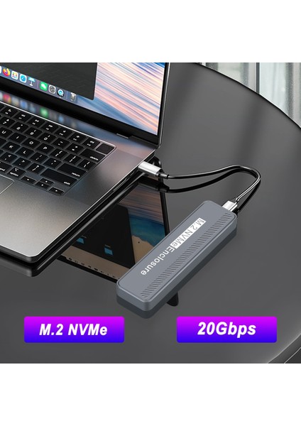 M.2 Nvme SSD Muhafazası Usb3.2 20 Gbps Type-C SSD Muhafazası (Yurt Dışından)