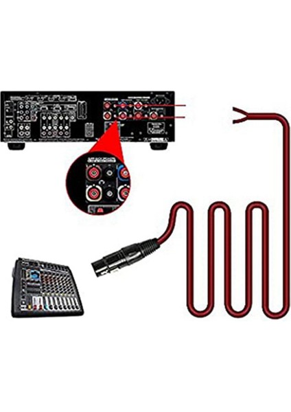 Xlr Hoparlör Kablosu, Altın Kaplama Xlr 3 Pin Erkek Konnektör Kablosu (Yurt Dışından)