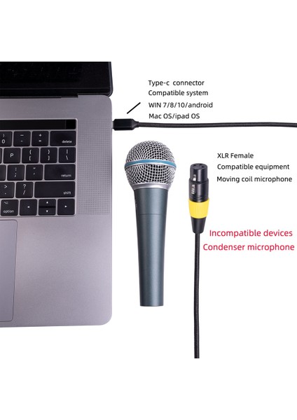 USB C - Xlr Dişi Kablo Bilgisayar Ses Veri Kablosu 2 Metre (Yurt Dışından) fırsatları