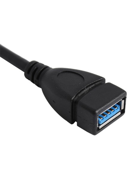 USB 3.0 Açı 90 Derece Uzatma Kablosu Erkek - Dişi Adaptör Sol (Yurt Dışından)