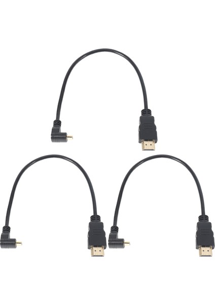 30CM Mikro-Hdmı Dik Açı Erkek - HDMI Erkek (90 Derece)(Tip B) (Yurt Dışından)