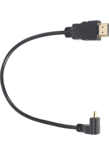 30CM Mikro-Hdmı Dik Açı Erkek - HDMI Erkek (90 Derece)(Tip B) (Yurt Dışından)
