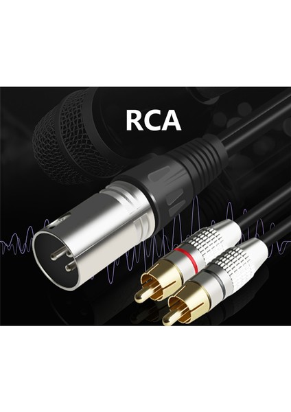 1 Xlr Erkek - 2 Rca Erkek Fiş Stereo Ses Kablosu Konektörü (1,5m) (Yurt Dışından) indirimleri