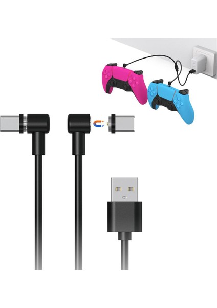 Ps Vr2 Manyetik Şarj Kablosu Için 2'si 1 Arada Tip C Şarj Kablosu (Yurt Dışından)