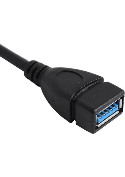 USB 3.0 Açı 90 Derece Uzatma Kablosu Erkek - Dişi Adaptör Sol (Yurt Dışından)