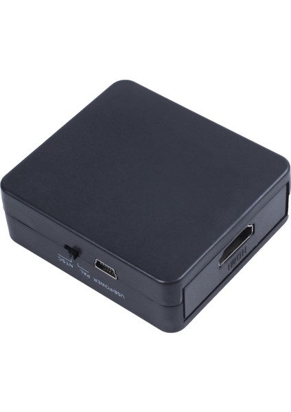 5x Mını HDMI - 3rca Cvbs Kompozit Video Av Dönüştürücü Adaptör Siyah (Yurt Dışından)
