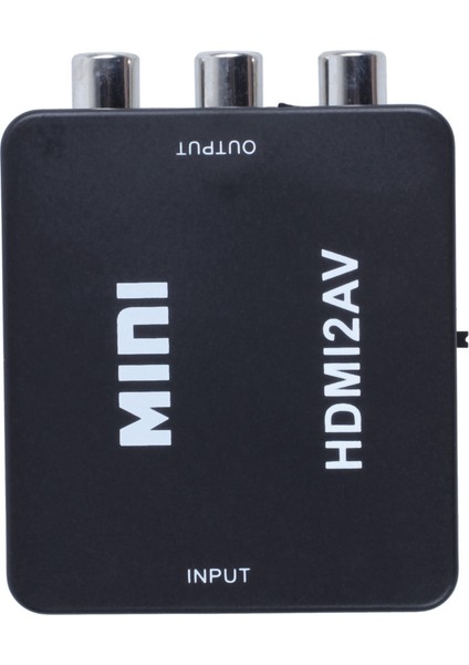 5x Mını HDMI - 3rca Cvbs Kompozit Video Av Dönüştürücü Adaptör Siyah (Yurt Dışından)
