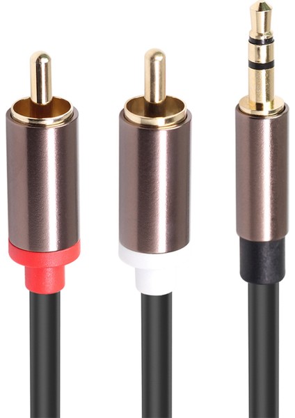 Amplifikatörler Için 3.5mm Ila 2rca Ses Kablosu Ses Araba Aux Cep Telefonu (Yurt Dışından)