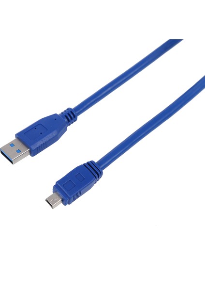 Mavi Süper Hızlı USB 3.0 Tip A Erkek - Mini B 10 Pin Erkek Adaptör Kablosu Kablosu (Yurt Dışından)