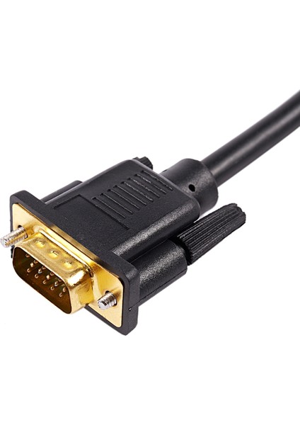 1.5m 4.9ft VGA 15 Pin Erkek - 3 Rca Rgb Erkek Video Kablosu Adaptörü Siyah (Yurt Dışından)