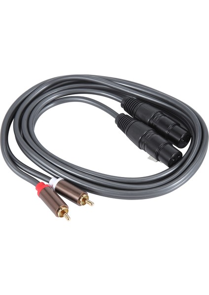 Çift Dişi Xlr - Rca Kablosu, Ağır Hizmet 2 Xlr Dişi - 2 Rca Erkek (Yurt Dışından)