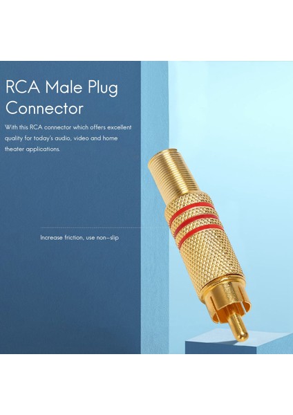 10 Adet Altın Sesi Erkek Rca Fiş Ses Konektörü Metal Yay Adaptörü (Yurt Dışından)