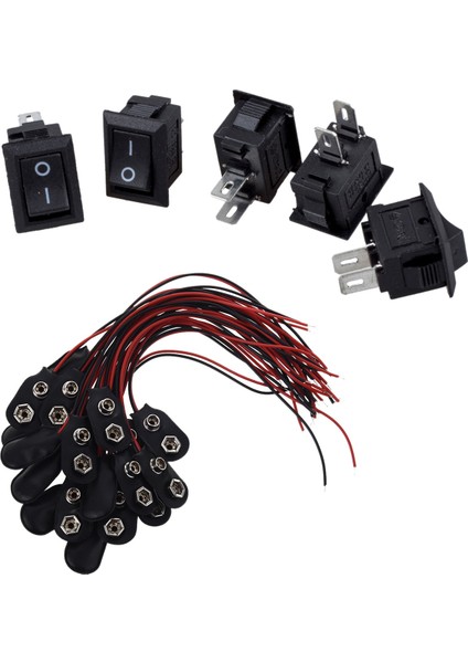 x Ac 250V 3A 2 Pin On/off I/o Spst Snap In Mini Tekne Rocker Anahtarı (Yurt Dışından)