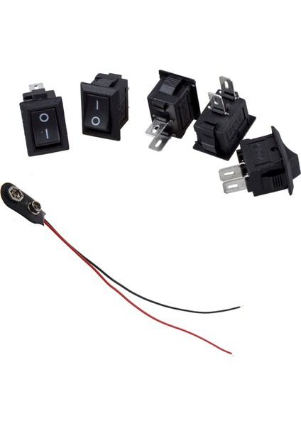x Ac 250V 3A 2 Pin On/off I/o Spst Snap In Mini Tekne Rocker Anahtarı (Yurt Dışından)