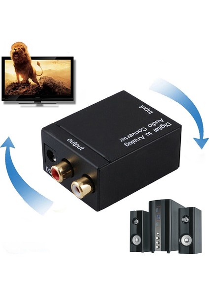 Optik Koaksiyel Toslink Dijital - Analog Ses Adaptörü Rca L/r 3,5 mm (Yurt Dışından)