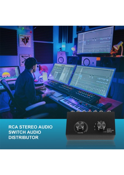 Sessiz Düğmeli 6'sı 1 Çıkışlı Sol / Sağ Stereo Ses Değiştirici (Yurt Dışından) indirimleri