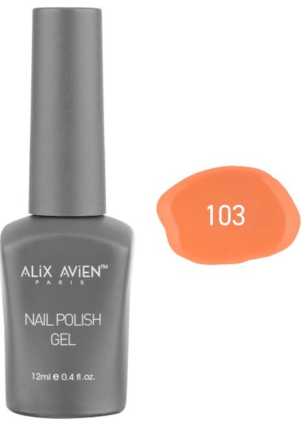 Turuncu Yavruağzı Kalıcı Oje 103-YOĞUN Renk Veren Jel Oje 12 Ml-Nail Uv Gel Polish 103