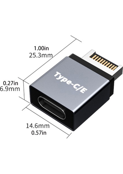 USB 3.1 Tip C Erkek - Tip C/e Dişi Anakart Genişletme Kablosu (Yurt Dışından)