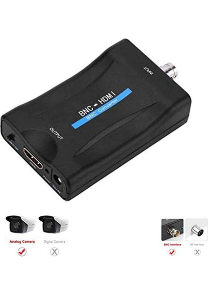 Bnc - HDMI Dönüştürücü Adaptör Dişi Cvbs Bnc HDMI Koaksiyel 1080P Çıkışı (Yurt Dışından)