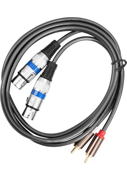 Hifi Ses Kablosu 2 Rca Erkek - Xlr 3 Pin Dişi Amplifikatör Kablosu 1.5m (Yurt Dışından)