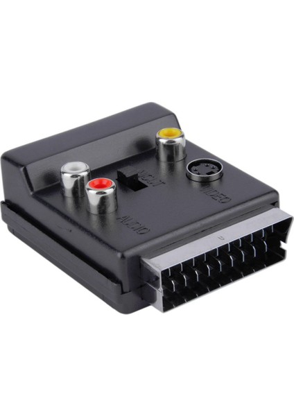 Değiştirilebilir Scart Erkek - Dişi S-Video 3 Rca Ses Adaptörü (Yurt Dışından)