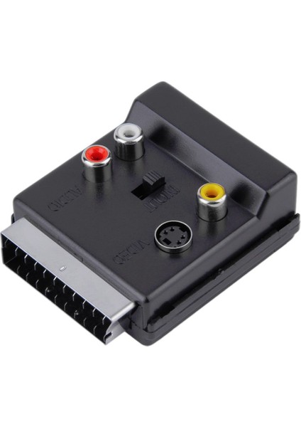 Değiştirilebilir Scart Erkek - Dişi S-Video 3 Rca Ses Adaptörü (Yurt Dışından)