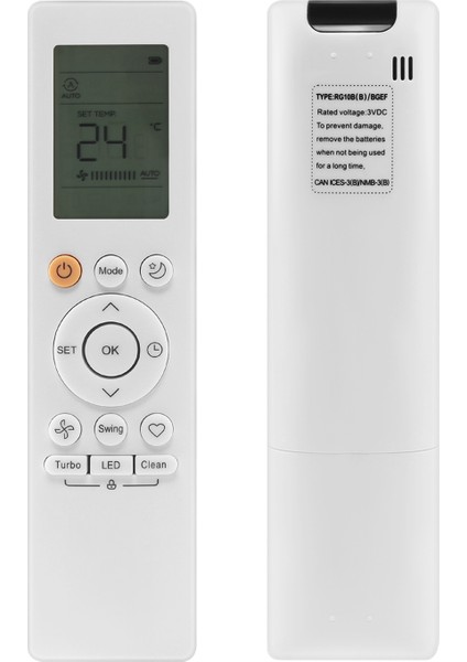 Midea English Klima Için RG10B Kızılötesi Uzaktan Kumanda (Yurt Dışından)