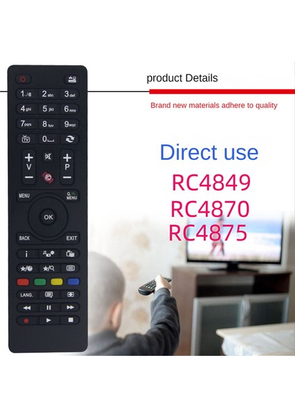 Telefunken Tv RC4875/RC4870 Için 2x Yedek Uzaktan Kumanda (Yurt Dışından)