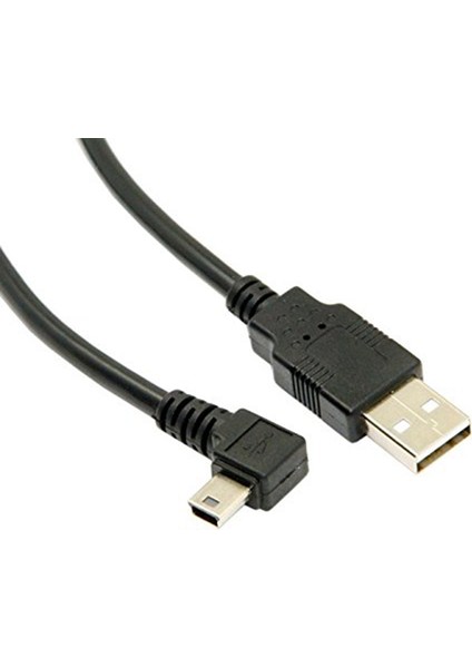 5pin 90 Derece - Emı Ferrit Çekirdekli USB 2.0 Erkek Kablo 5 Metre (Yurt Dışından)