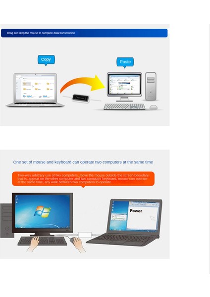 USB 2.0 Akıllı Km Bağlantısı Pc'den Pc'ye Klavye Fare Paylaşımı Senkronizasyon Veri Bağlantısı (Yurt Dışından)