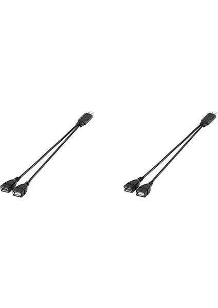 USB 2.0 A Erkek - Çift USB Dişi Jak Y Ayırıcı Şarj Kablosu (Yurt Dışından)