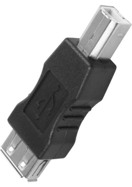 2x USB Yazıcı Adaptörü Tip A Dişi - Tip B Erkek Siyah Gümüş Ton (Yurt Dışından)