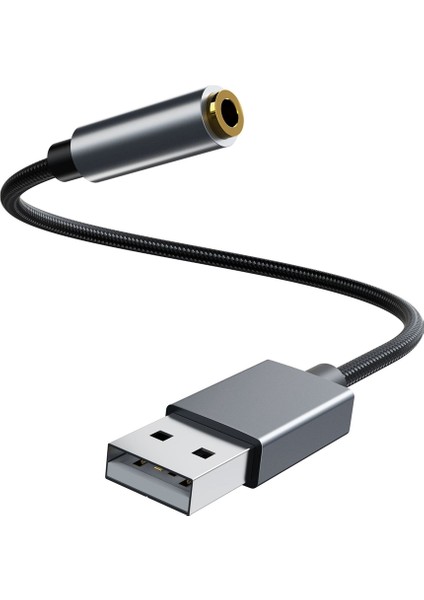 Usb'den 3,5 Mm'ye Jack USB Harici Ses Kartı Adaptörü 3,5 mm Arayüz (Yurt Dışından)