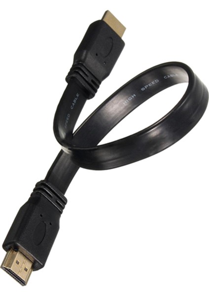 Ses Video Hdtv Tv Için 3x Kısa HDMI Erkek - Erkek Fiş Düz Kablo (Yurt Dışından)