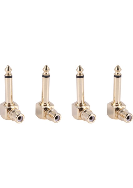 4-Pack Rca Dişi Jack - 1/4 Inç Mono Erkek Fiş Ses Adaptörü, Altın (Yurt Dışından)