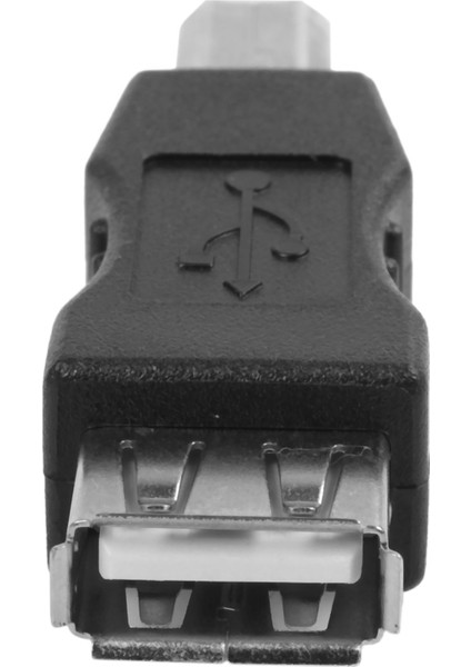 2x USB Yazıcı Adaptörü Tip A Dişi - Tip B Erkek Siyah Gümüş Ton (Yurt Dışından)