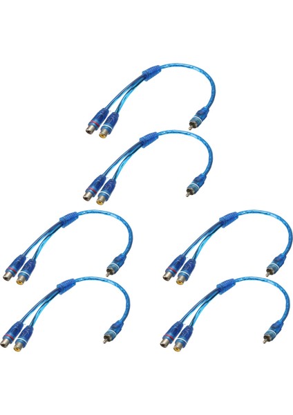 2x Rca Fono Y Ayırıcı Kurşun Adaptör Kablosu 1 Erkek - 2 Kadın 30CM (Yurt Dışından)