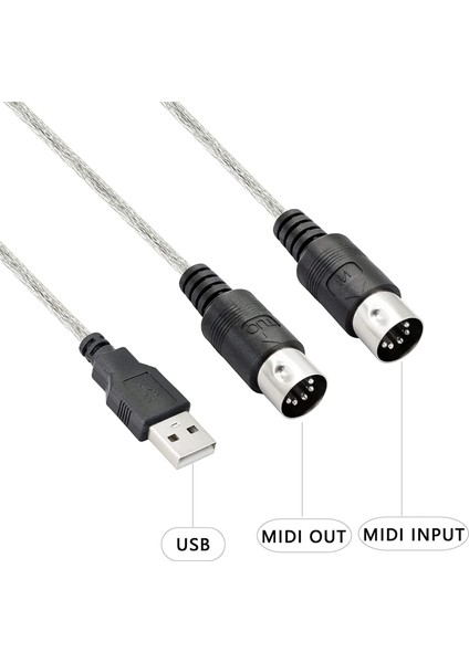 USB Mıdı Kablo Adaptörü, Klavye Için Led'li A Erkekten Mıdı Din'e (Yurt Dışından)