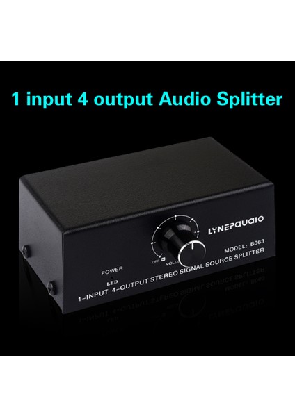 1'i 4 Çıkışlı Stereo Sinyal Kaynağı Ayırıcı Sinyal Çıkışı Rca Arayüzü (Yurt Dışından)