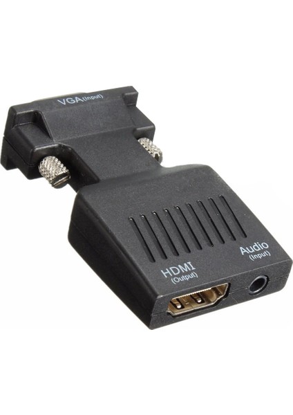 USB Ses Kablosu ile 1080P VGA Erkek - HDMI Dişi Adaptör Dönüştürücü (Yurt Dışından)