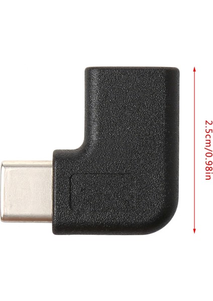 Dik Açılı USB 3.1 Tip C Erkek - Dişi Usb-C Dönüştürücü Adaptör (Yurt Dışından)