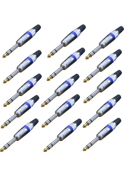 15 Adet 6.35MM Konnektör 1/4 Inç Erkek - Rca Dişi Jak Konnektörü (Yurt Dışından)