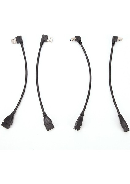USB 3.0 Açı 90 Derece Uzatma Kablosu Erkek - Dişi Adaptör Aşağı (Yurt Dışından)