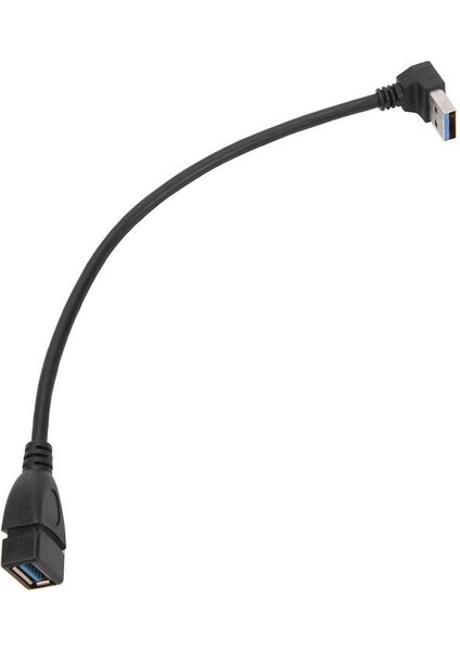 USB 3.0 Açı 90 Derece Uzatma Kablosu Erkek - Dişi Adaptör Aşağı (Yurt Dışından)