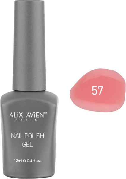 Yavruağzı Kalıcı Oje 57-Yoğun Renk Veren Jel Oje 12 Ml-Nail Uv Gel Polish 57