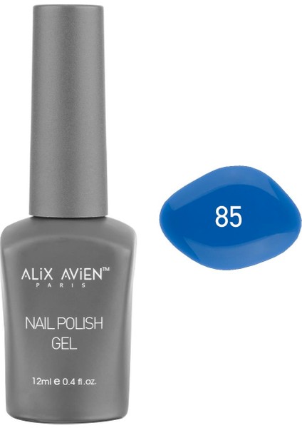Deniz Mavi Kalıcı Oje 85-Yoğun Renk Veren Jel Oje 12 Ml-Nail Uv Gel Polish 85