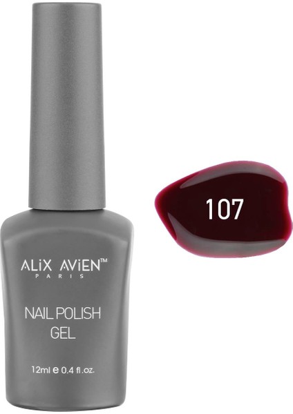Kahverengi Kırmızı Kalıcı Oje 107-YOĞUN Renk Veren Jel Oje 12 Ml-Nail Uv Gel Polish 107 fiyatları