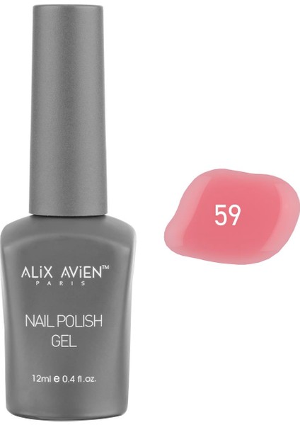 Koyu Pembe Kalıcı Oje 59-Yoğun Renk Veren Jel Oje 12 Ml-Nail Uv Gel Polish 59