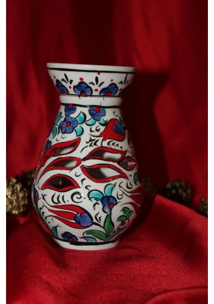 Buhardanlık Seramik El Işi Çini Motifli Buhurdanlık