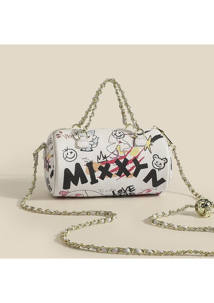 Kadınların Çantası Kore Moda Versatile Graffiti Çanta Çantası Casual Shoulder Bag Crossbody Bag (Yurt Dışından)